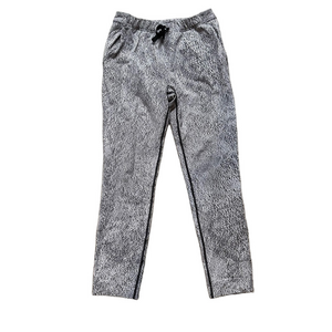 Lululemon Athletica White and Grey Jet Track Pants Size 4 Activewear Athleisure